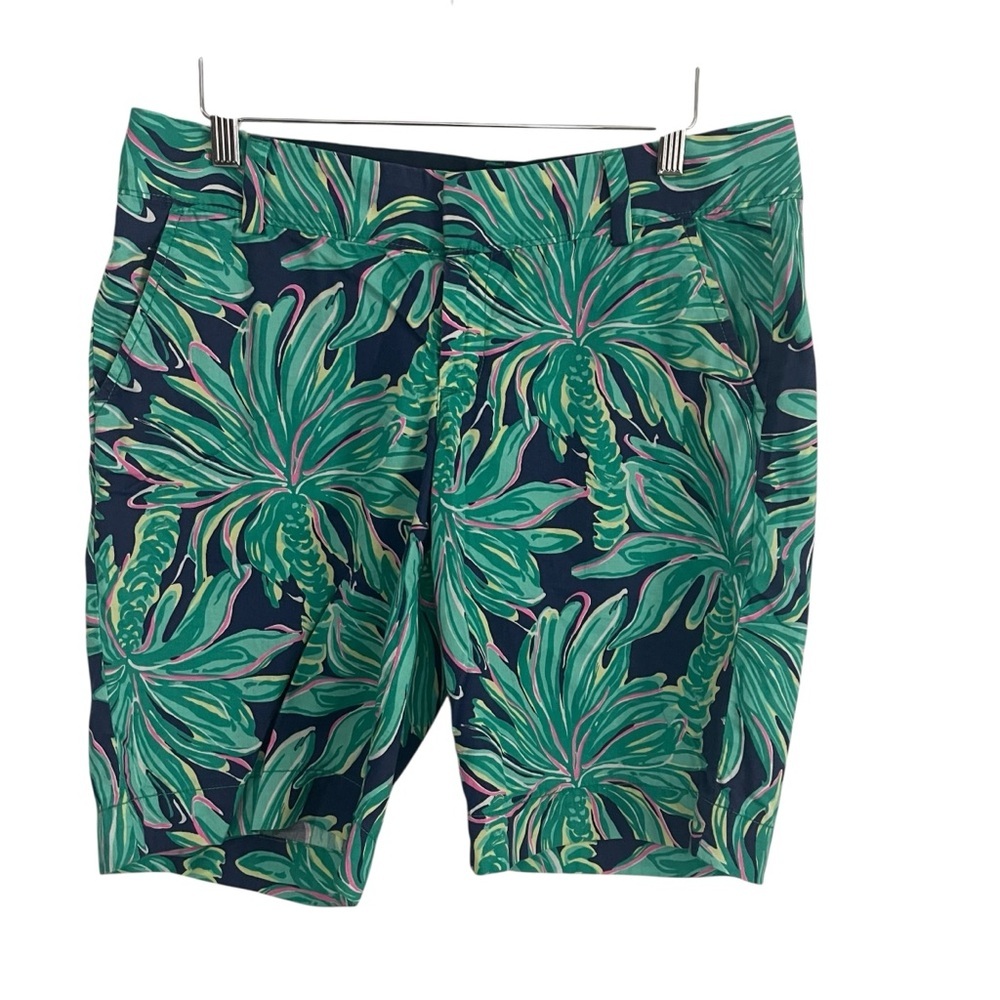Lilly Pulitzer Green and Blue Tropical Print Shorts